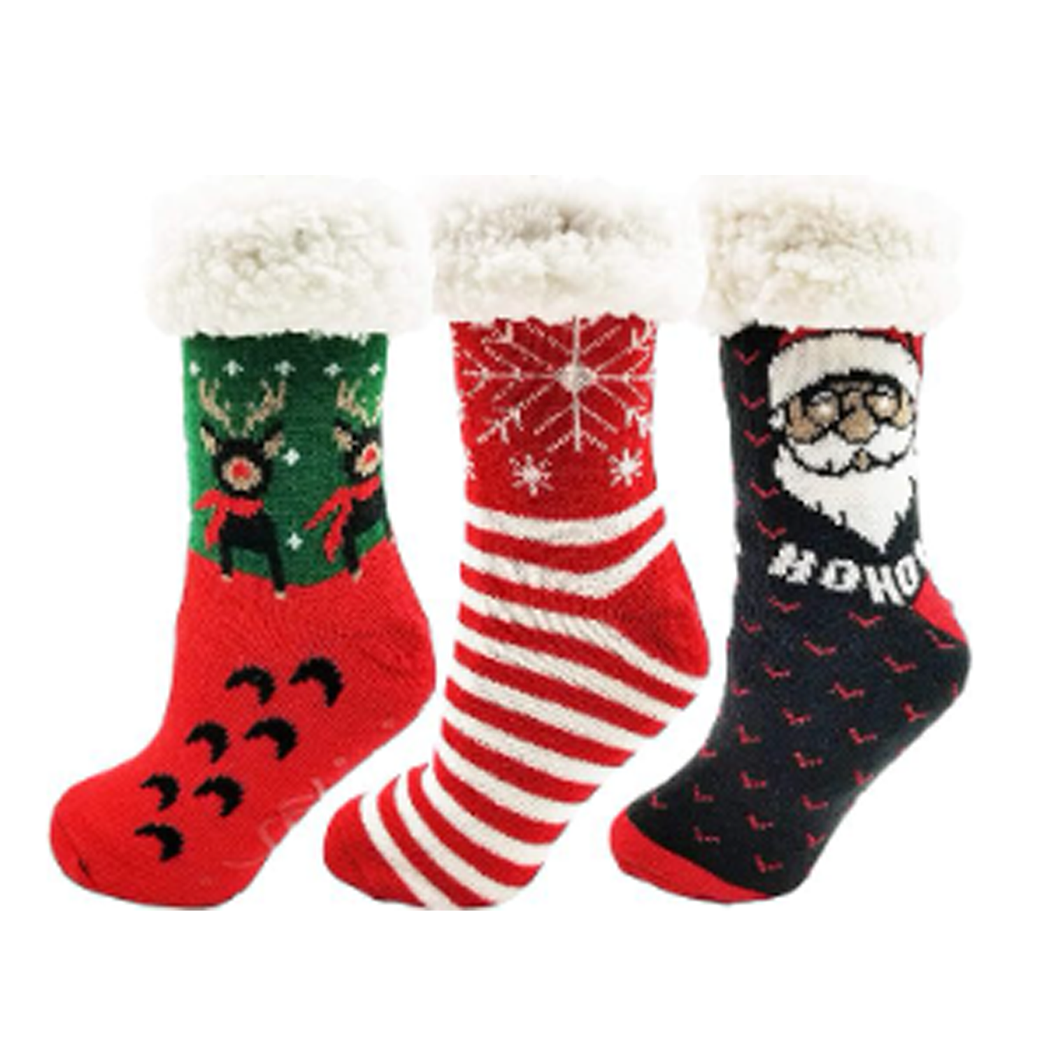Customizable Embroidered Plush Floor Socks for Home Use 2