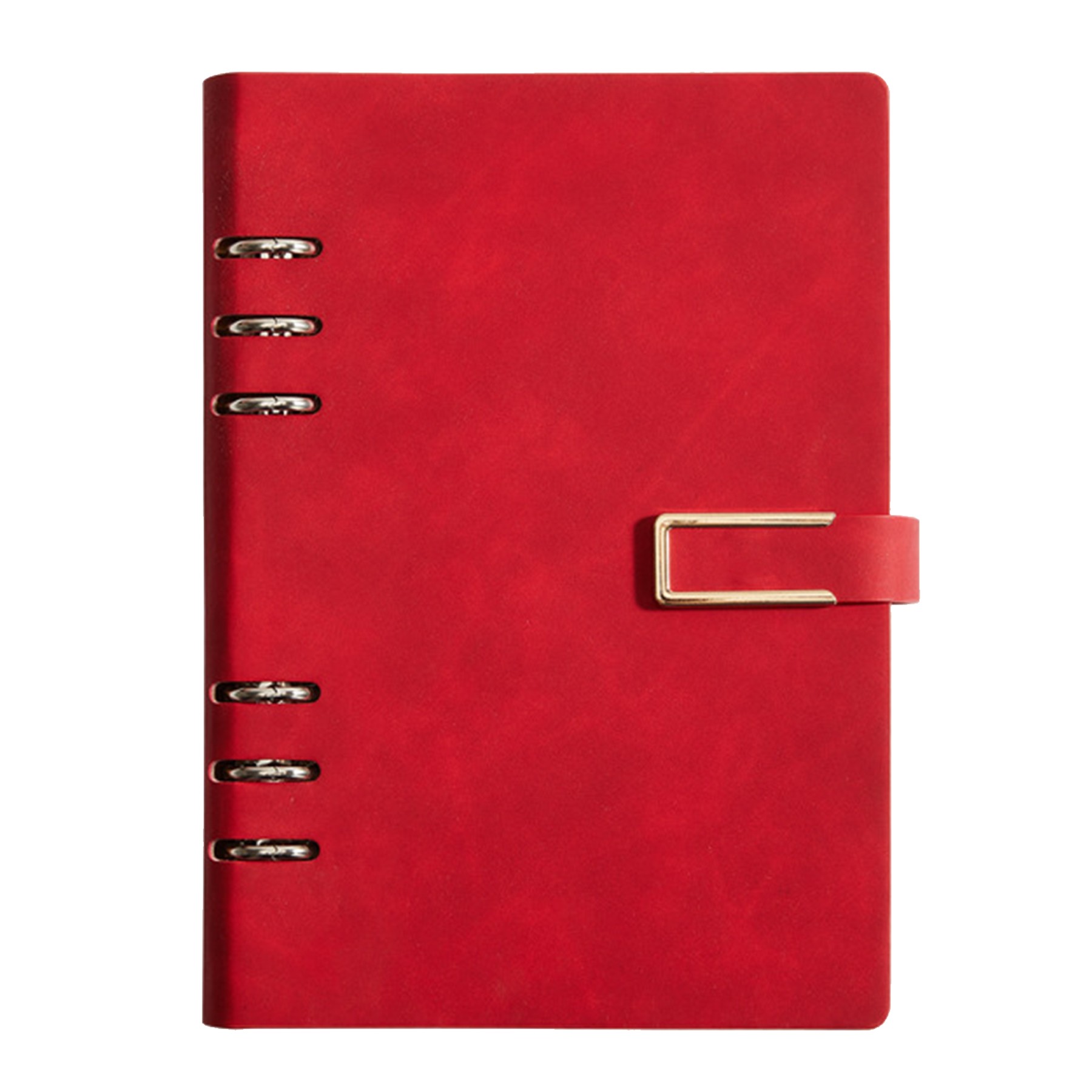 Refillable 6-Rings Hardcover Notebook W/ Magnetic U-Closure 3
