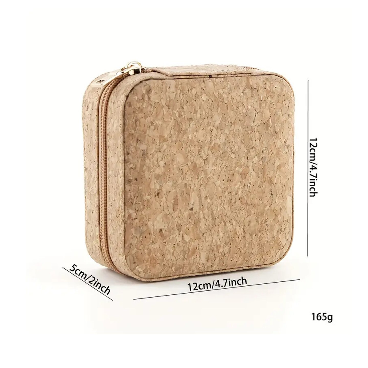Retro portable travel cork Jewelry storage case/box 4