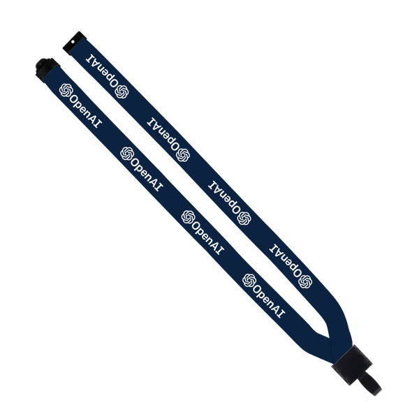3/4" Polyester Lanyard with Non-Swivel Plastic Hook 170