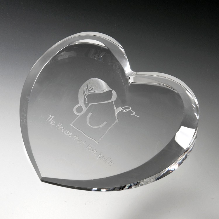 4-1/4" Heart Paperweight 2