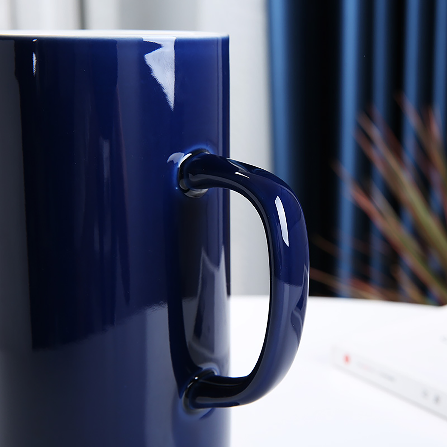 40.5oz Tall Ceramic Mug Large Capacity Straight Design 6