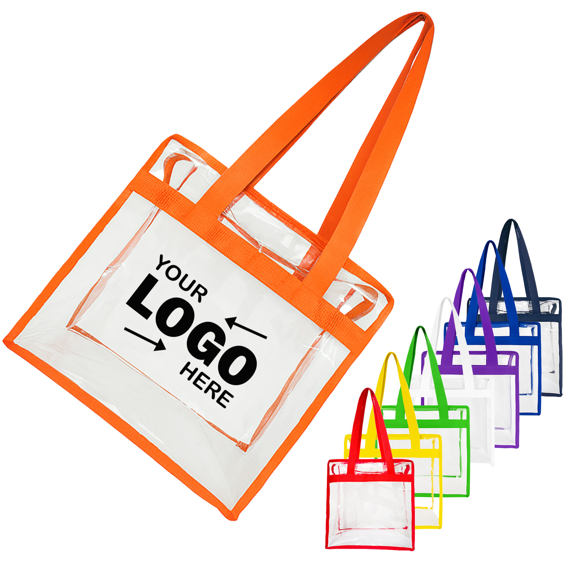 Assorted Colors Transparent PVC 2 In 1 Tote Crossbody Bag 1