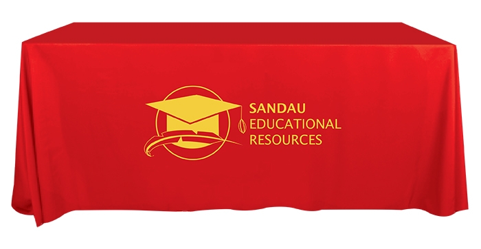 8' Flat, 4 Sided 1 Color Screen Print Table Cover