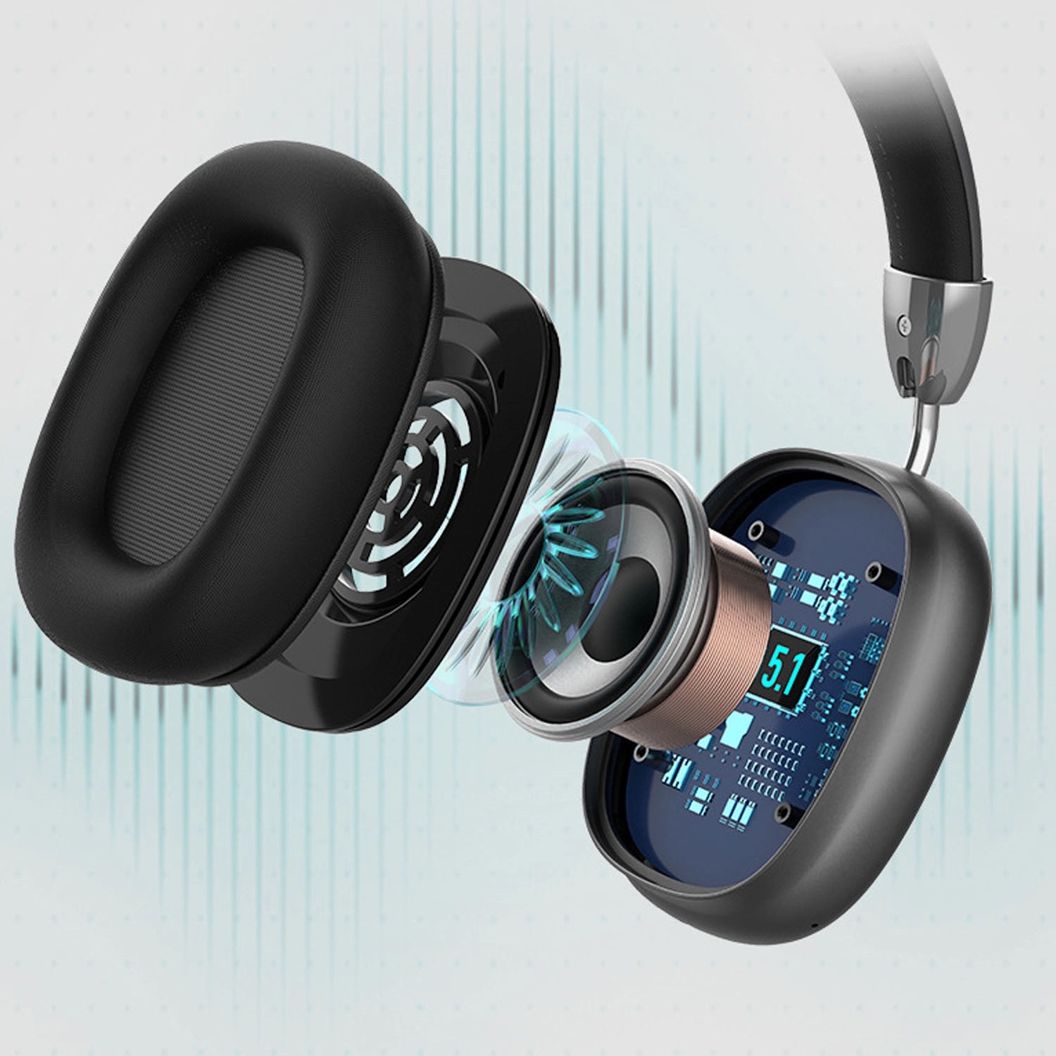 Bluetooth 5.2 Wireless On-Ear Headphones 2