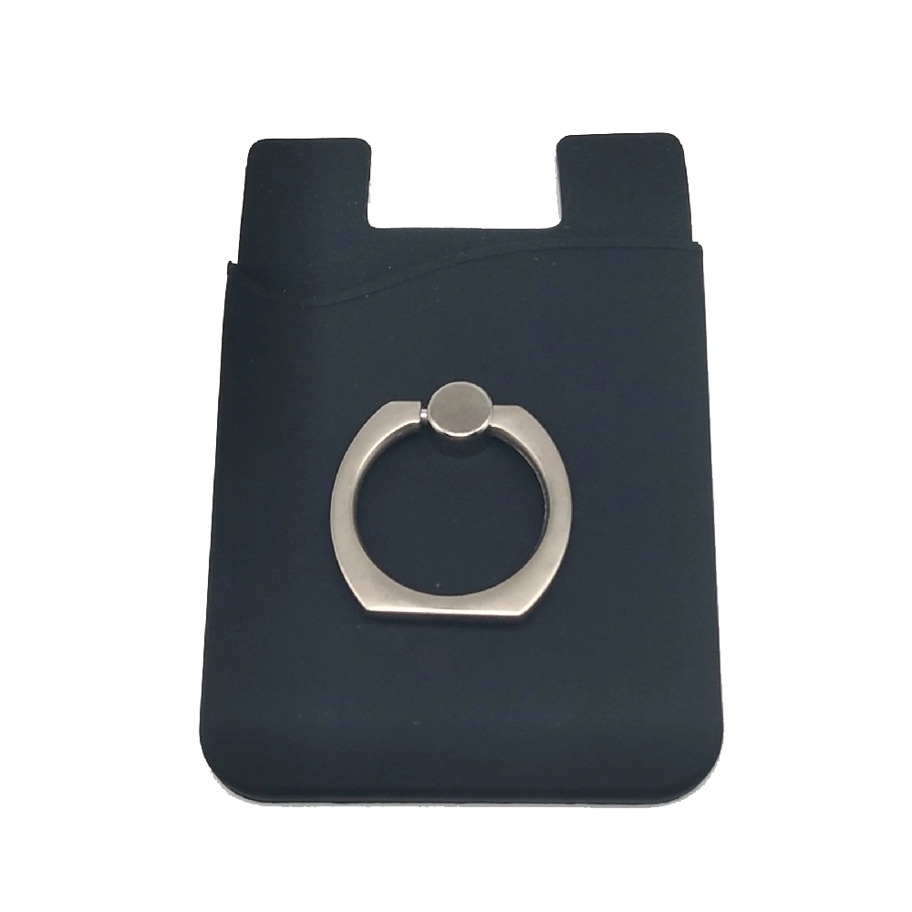 Silicone cell phone wallet card with Ring Grip 9