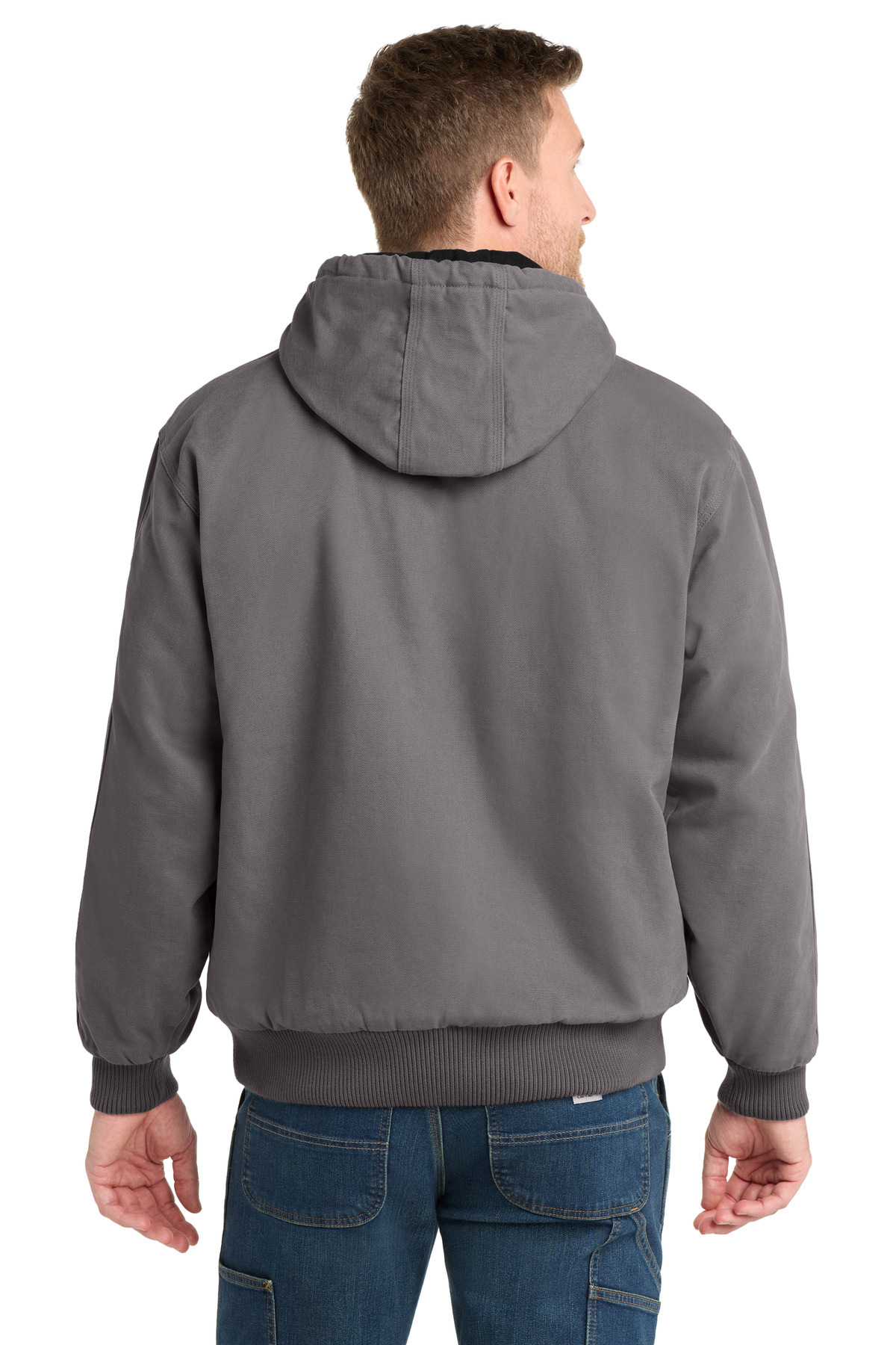 CornerStone Washed Duck Cloth Insulated Hooded Work Jacket. CSJ41 32