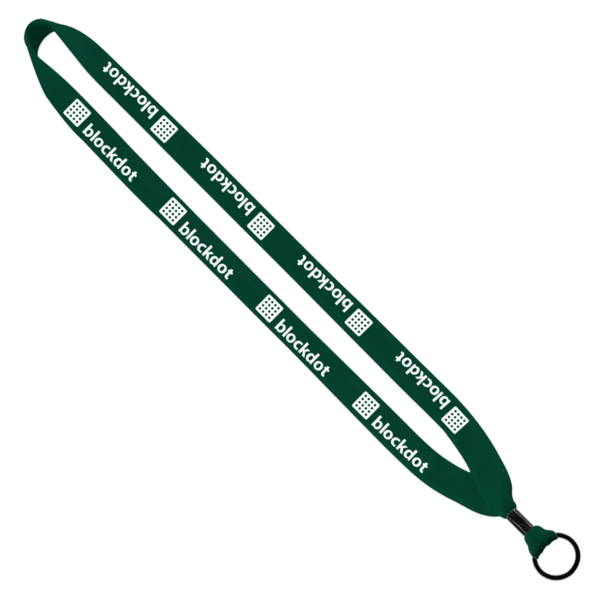 3/4" Cotton Lanyard with Metal Crimp & Split-Ring 92
