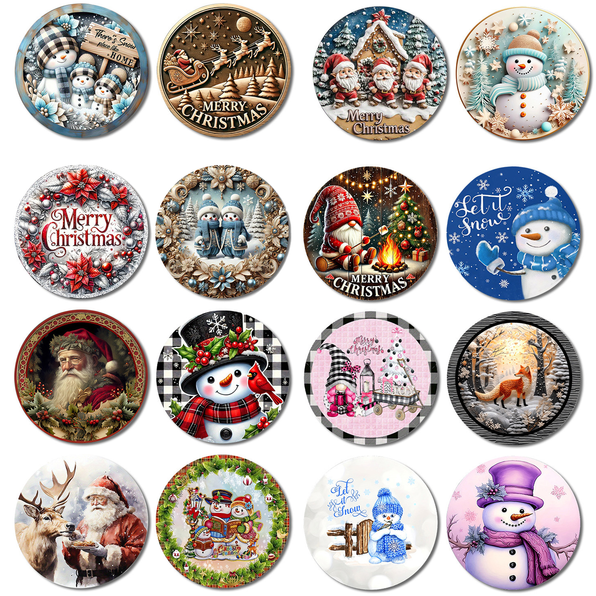 11.8in Round Custom Holiday Ambiance Door Sign For Festive Home And Commercial Decoration 4