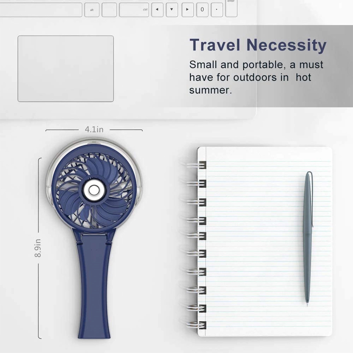 Portable Handheld Misting Fan With 7 Colorful Nightlight 3