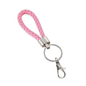 Rotated Ring Weaved PU Leather Keychain Key Organization 2