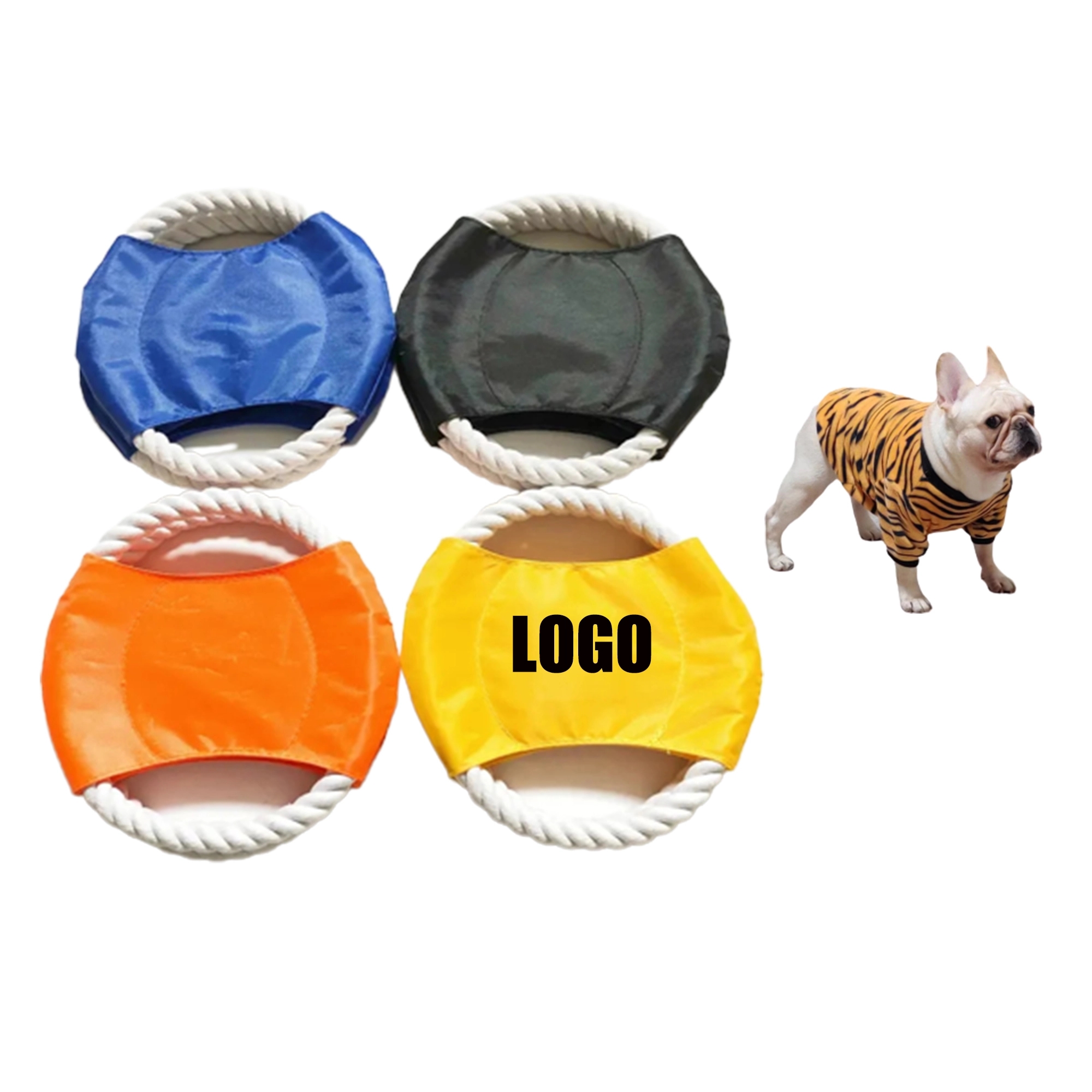 Pet Dog Chew Rope Flyer Toy MOQ 50PCS 3