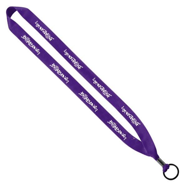 3/4" Polyester Lanyard with Metal Crimp & Split-Ring 60