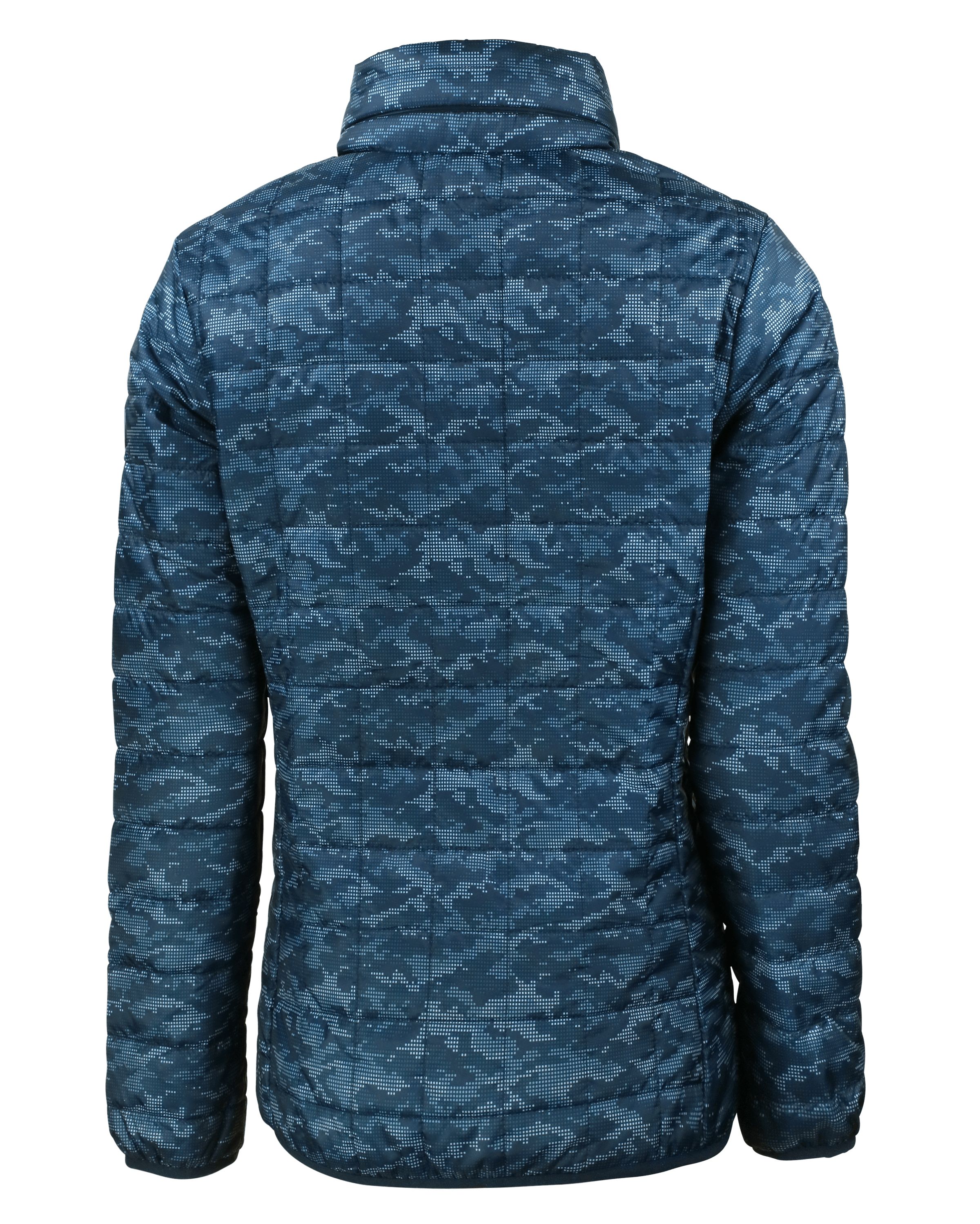 Cutter & Buck Rainier Recycled Insulated Printed Puffer Womens Full Zip Jacket 25