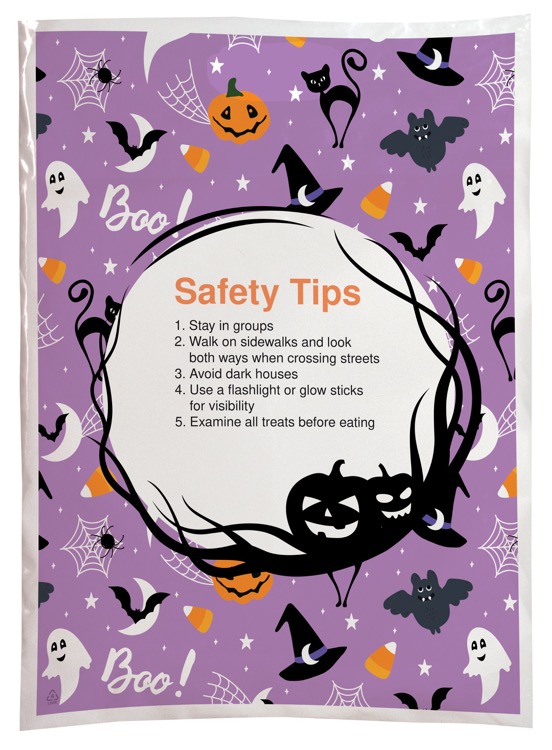Halloween Scatter Design 1 Plastic Bags (13" x 18") 2