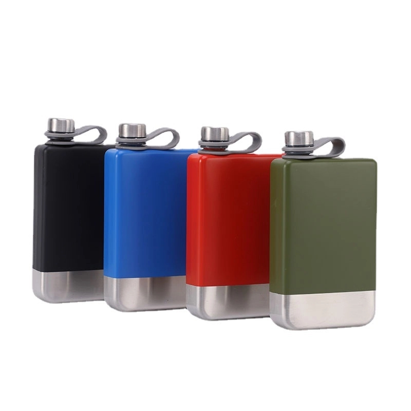 9 oz Stainless Steel Leakproof Liquor Flask, custom water bottle with logo imprint 4