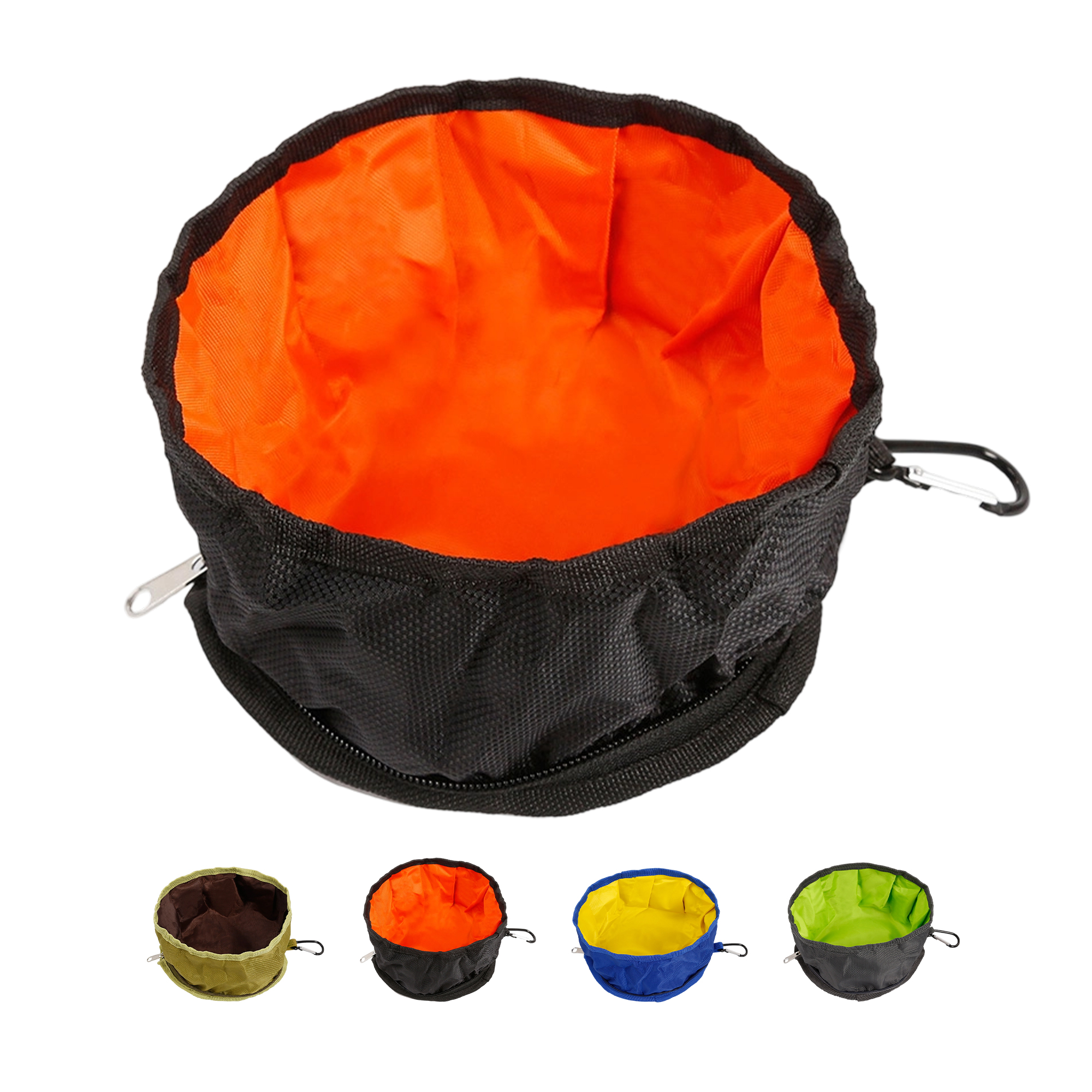 Collapsible Waterproof Pet Bowl Polyester 6.3" x 3.55" 5