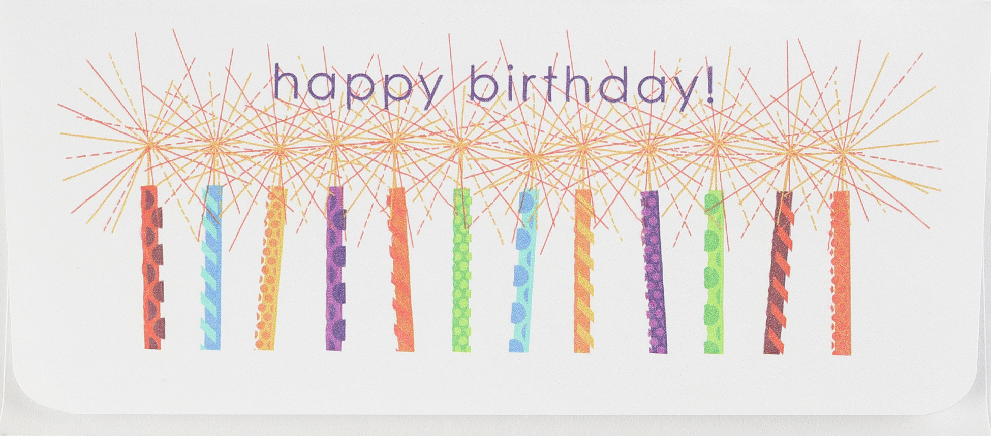 Birthday Candles Currency Envelope (Sparkling Candles) 2