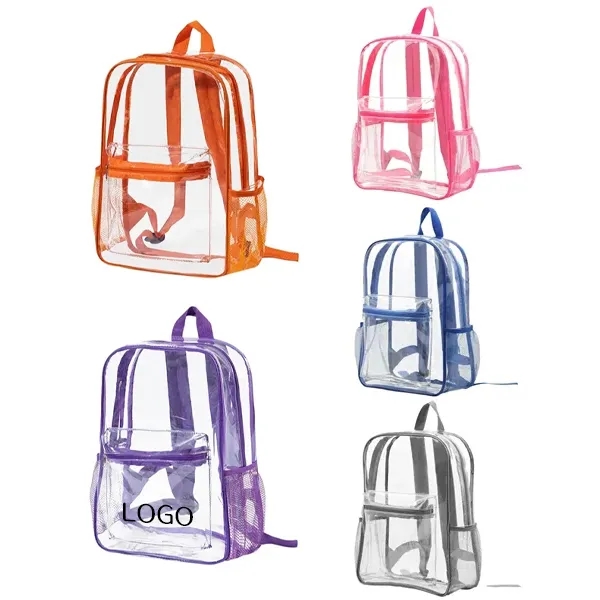 Clear PVC Waterproof Backpack with Multi-Color Transparent 2