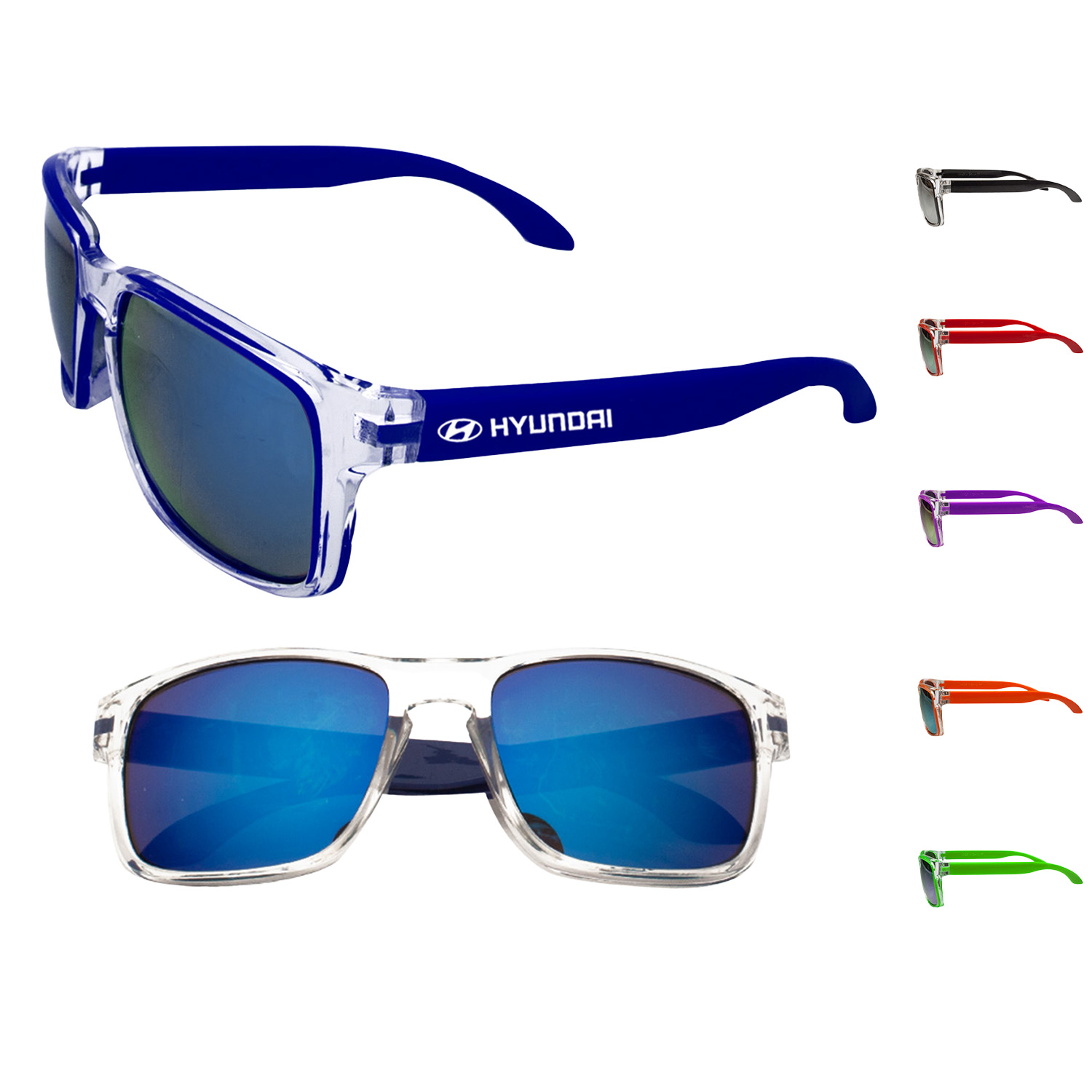 UV Protection Two Tone Sunglasses with Reflective Lenses 1