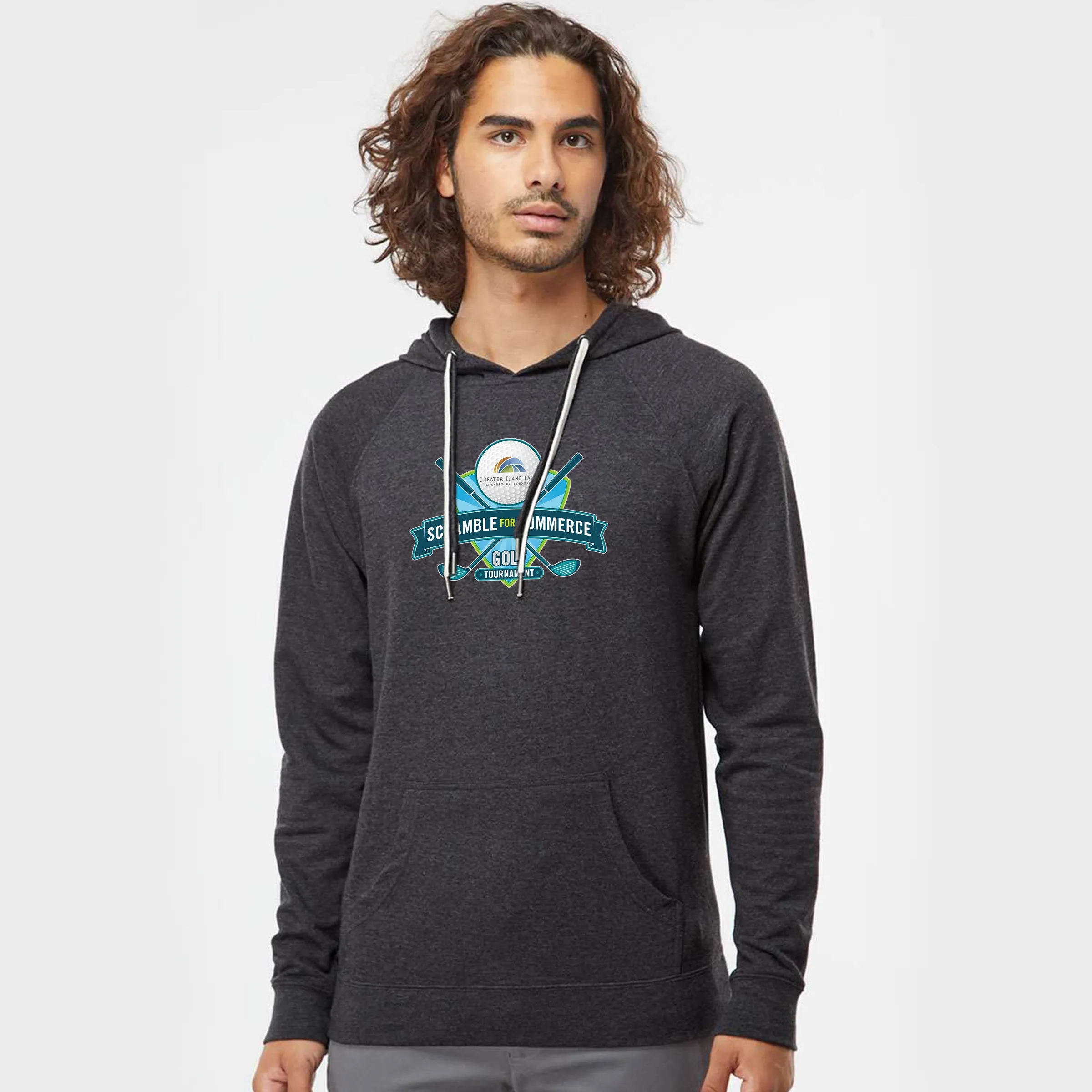 Unisex Lightweight Loopback Terry Hooded Pullover 7