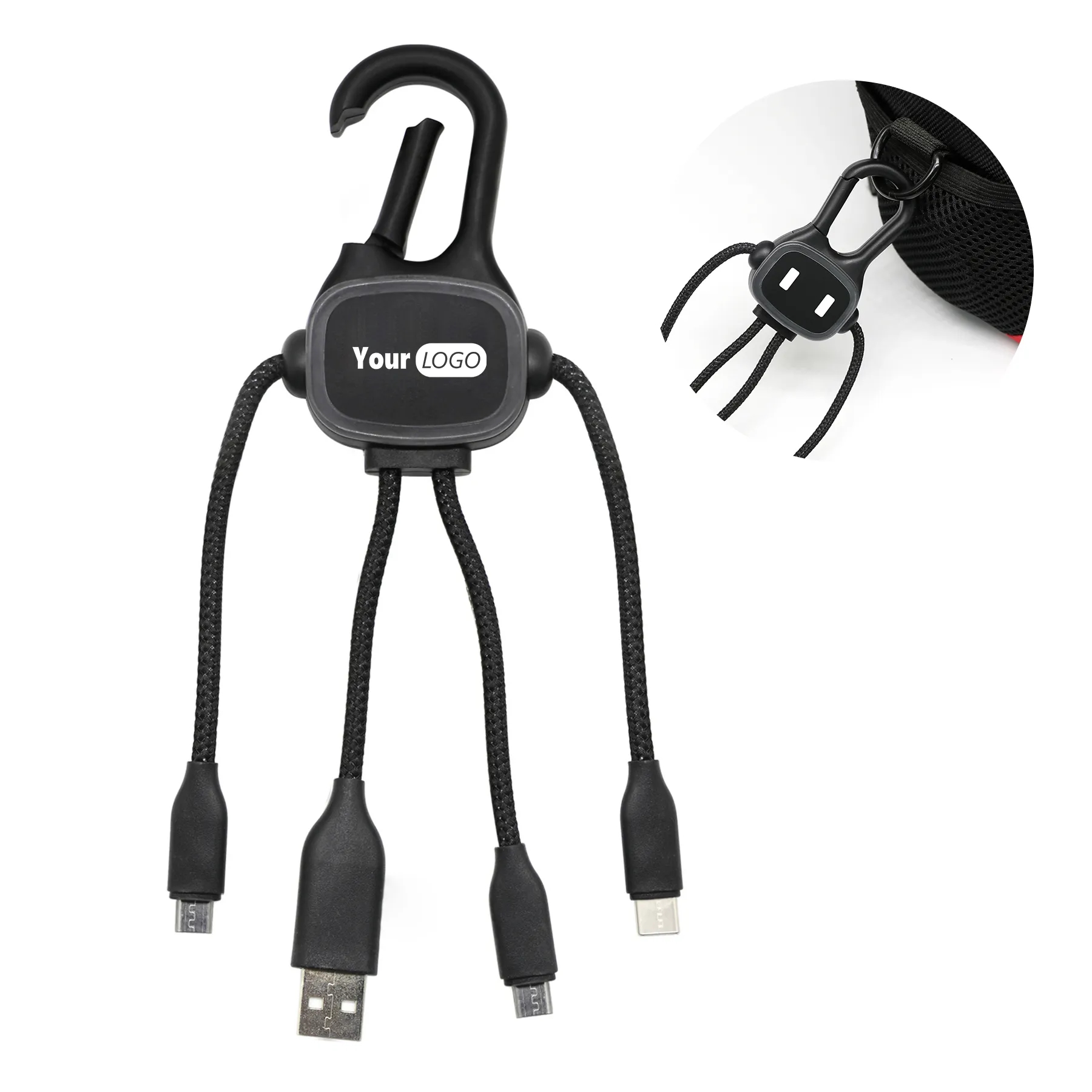 Abs Multi Functional Illuminated Keychain Data Cable 7