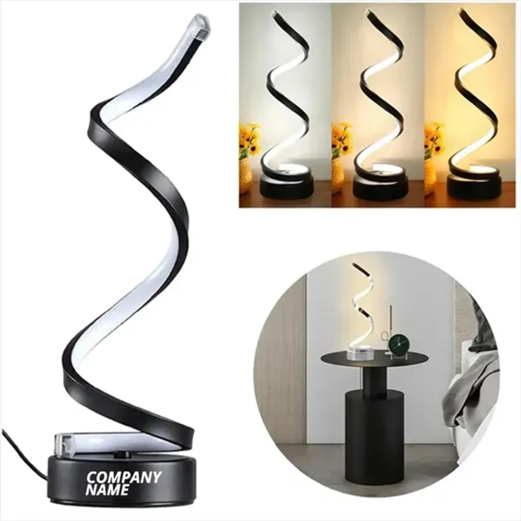 Dimmable Spiral LED Table Lamp
 2
