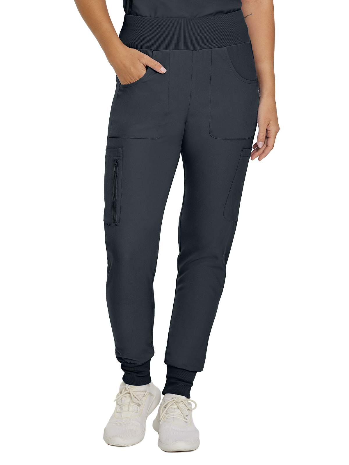 Landau - Forward - Women's Seven-Pocket Mid-Rise Rib-Knit Elastic Waist Jogger Pant 25
