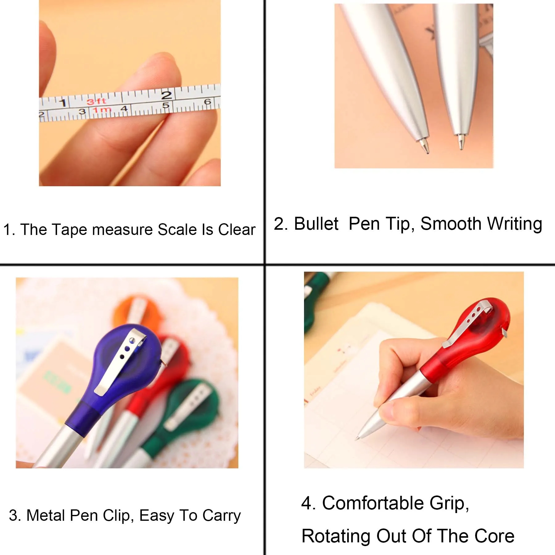 Retractable Tape Measure Ballpoint Pen 3