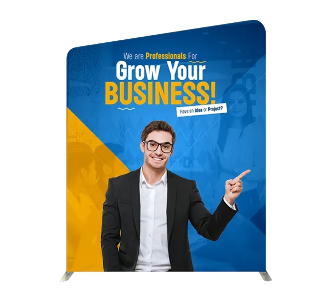 20ft Inline Trade Show Booth – Backwall Display with Counters & Branding Panels 6