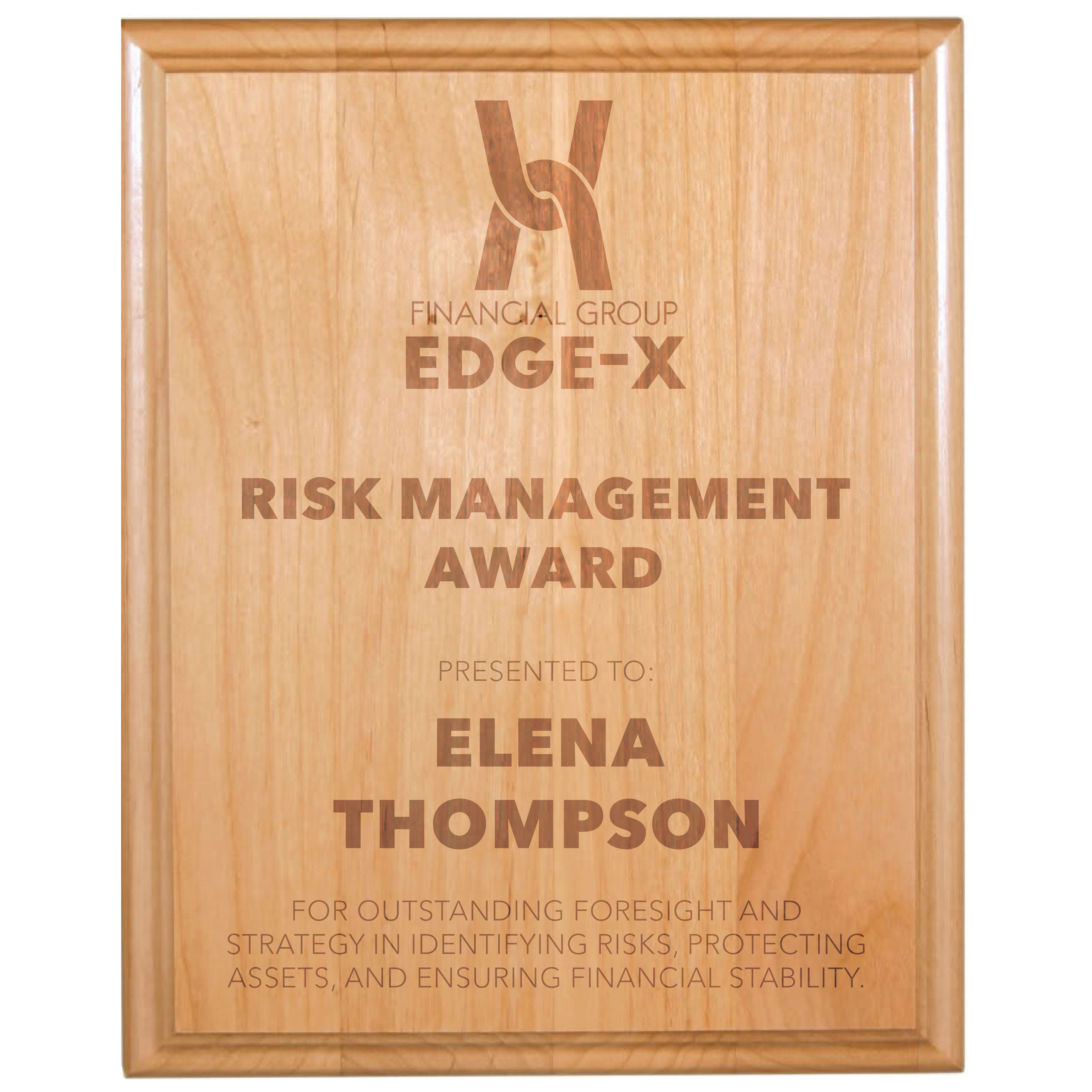 8" x 10" All American Red Alder Plaque