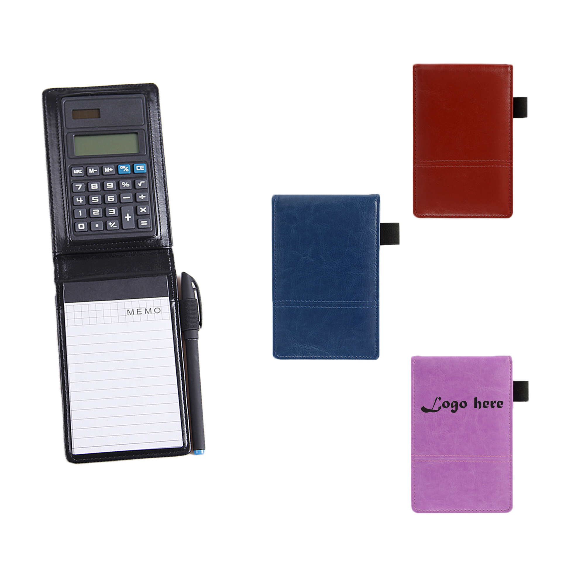 Leatherette Pocket Jotter With Calculator Memo Pad 2