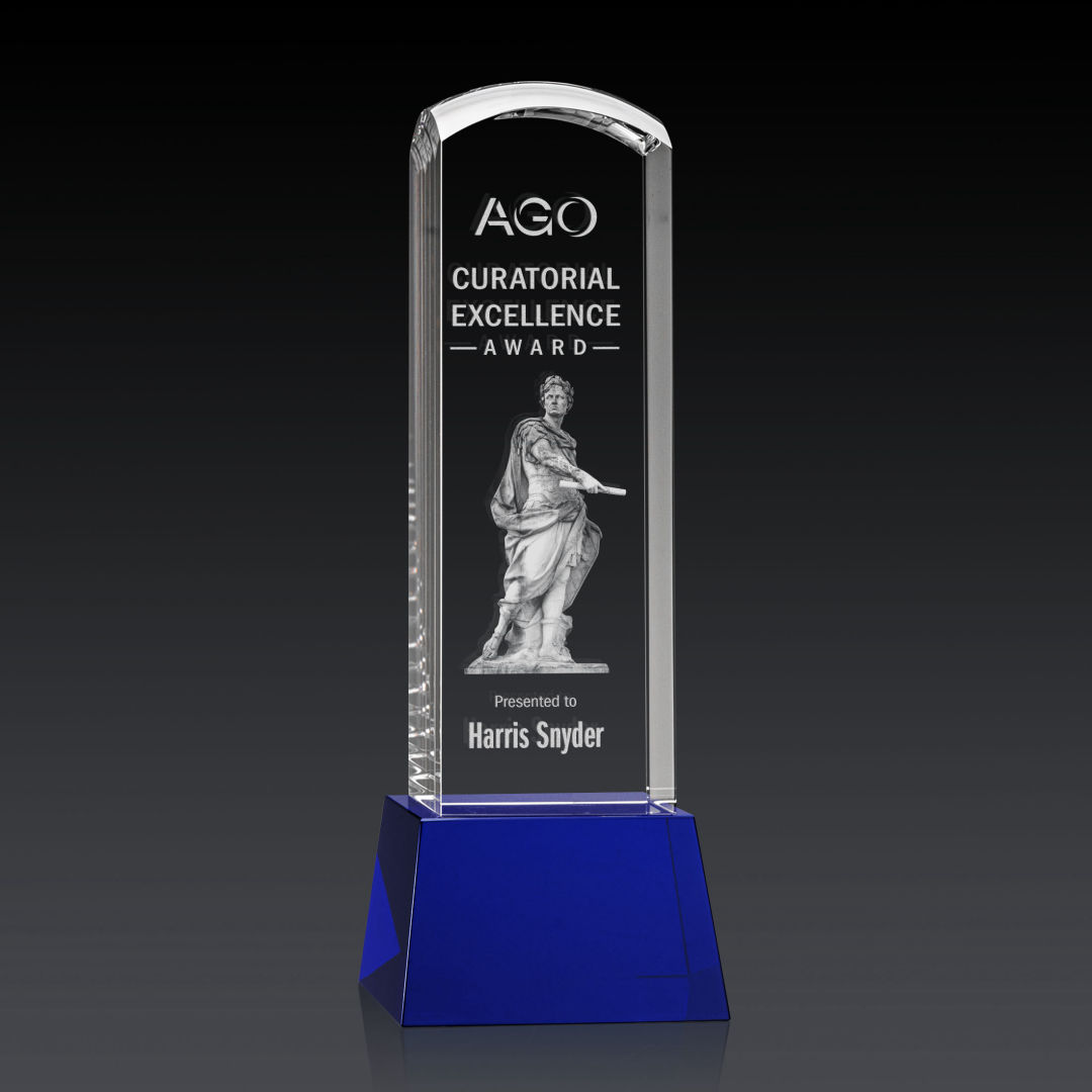 Silkwood 3D Award on Base - Blue 3
