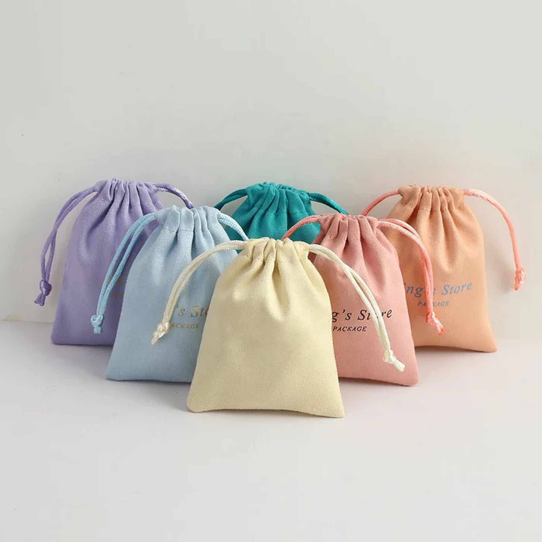 Suede Drawstring Jewelry Bag Gift Packaging Pouch 11