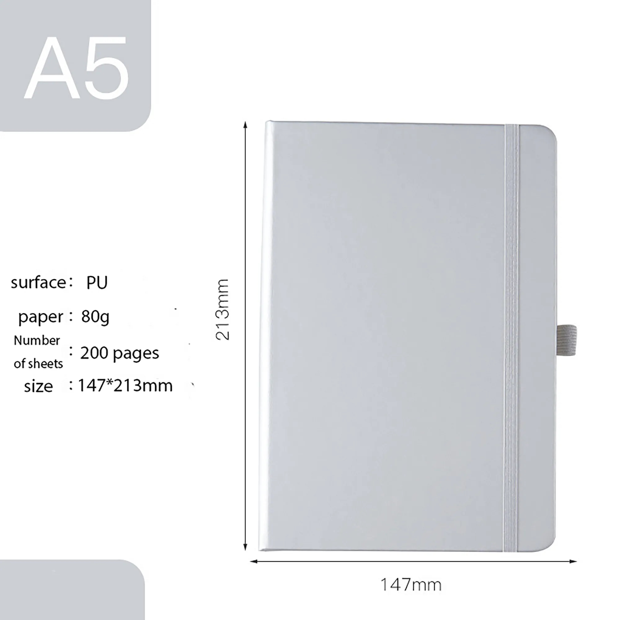 A5 Strap Notebook MOQ 50PCS 15