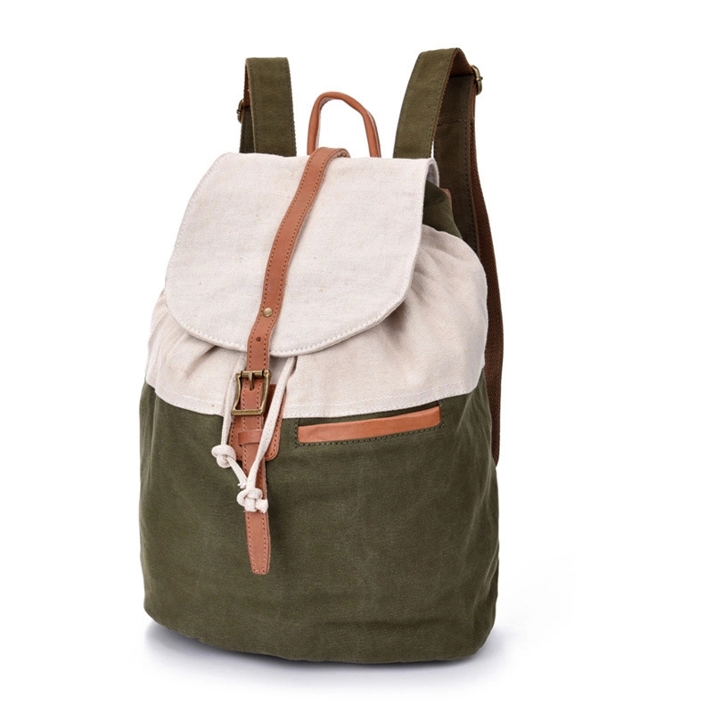 Drawstring Canvas Backpack 4