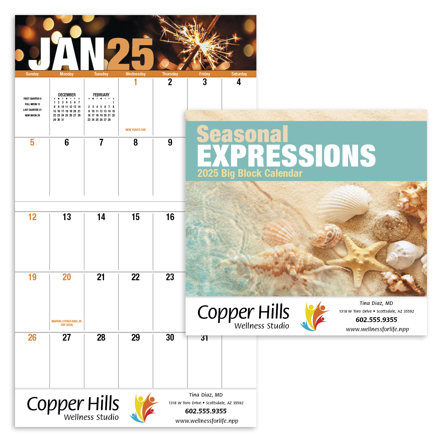 Good Value™ Seasonal Expressions Big Block - Stapled Calendar 5