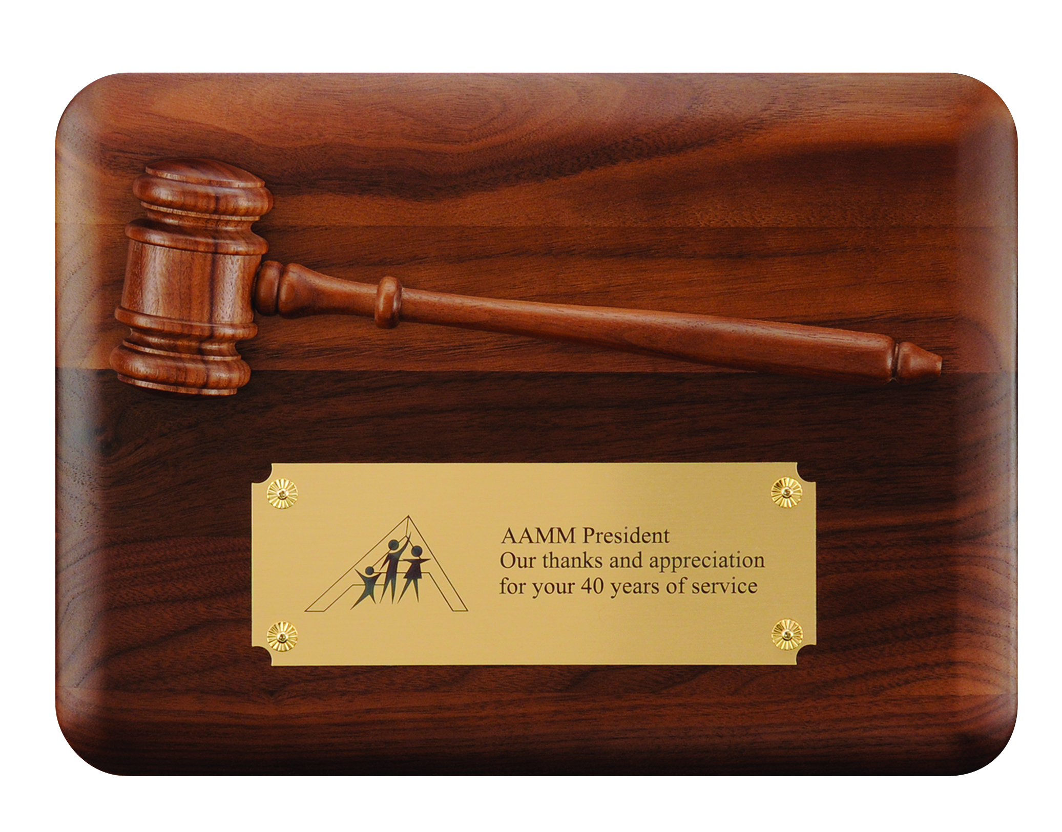 9" x 12" Split Gavel Plaque 2