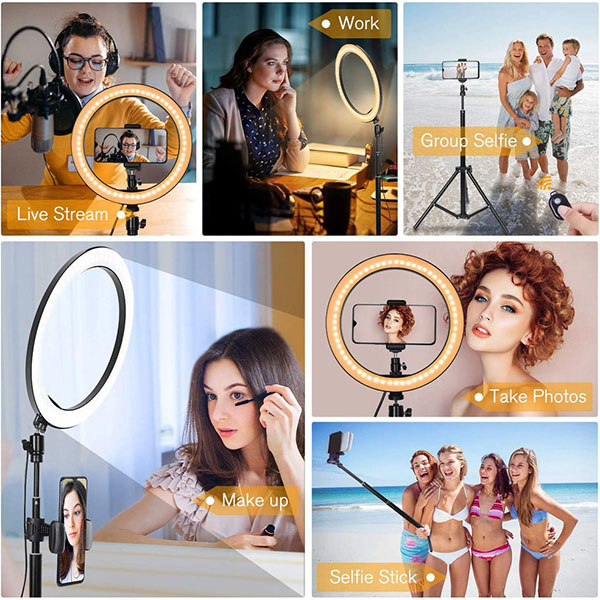 38cm height Desktop 26cm Ring Light for YouTube Video 4