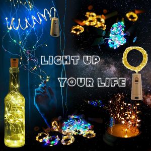 Charming LED Cork String Light Set 20 Colorful Lights 5