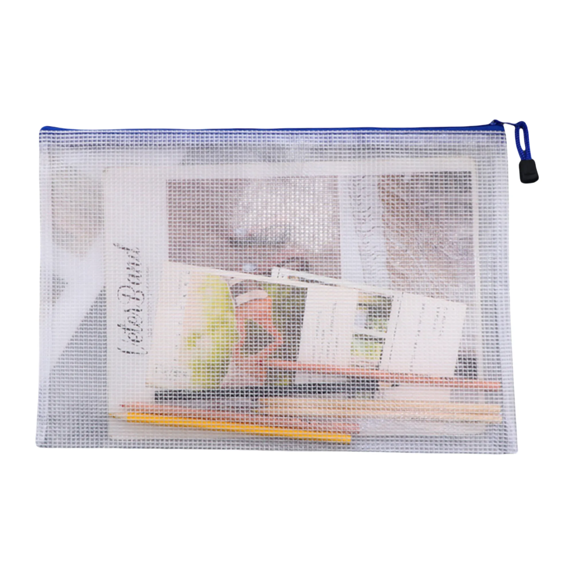 A4 Transparent Mesh Zipper Document Bag 4