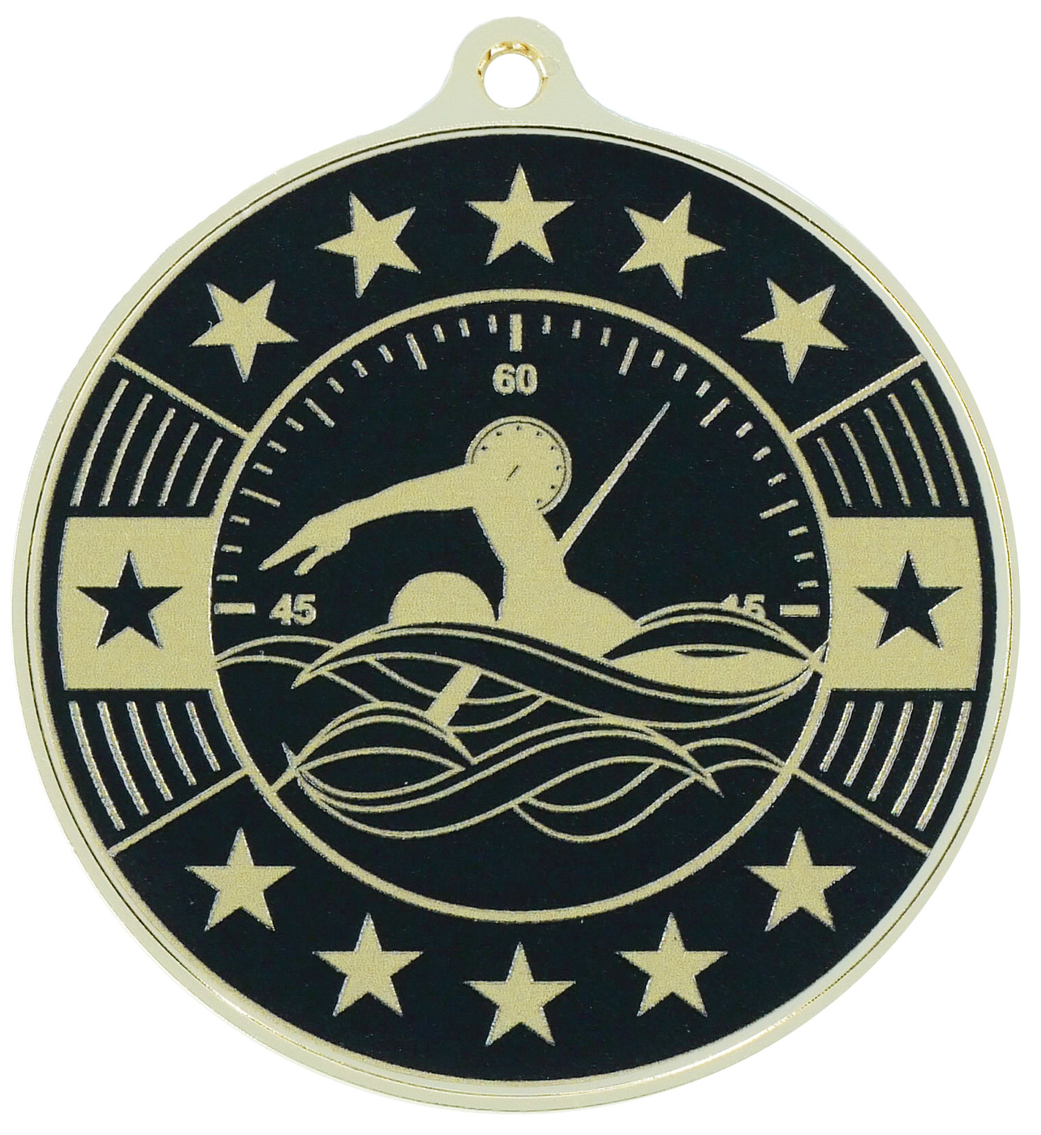 Swimming Simucast Medallion (2-1/8") 2