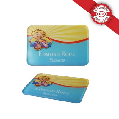 USA Made Acrylic Personalized Name Badge (6-10 Sq. Inches)