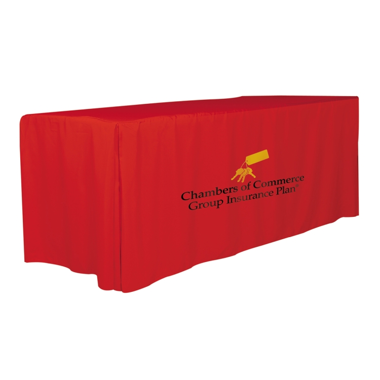"Omaha Six" 4-Sided Fitted Style Table Covers & Table Throws (One Color Print) / Fits 6 ft Table 4