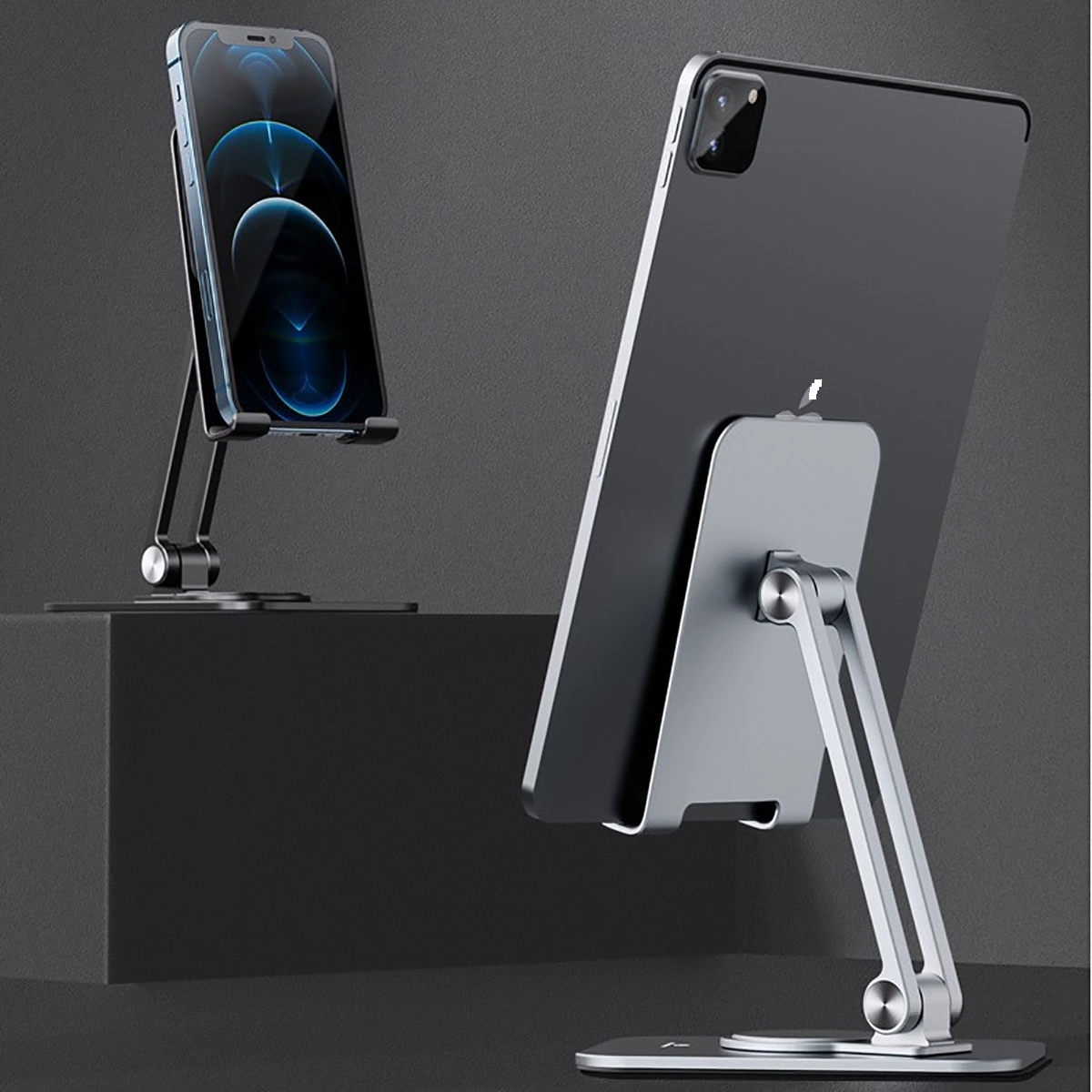 Foldable Alloy 360 Degree Rotation Phone Pad Holder 4