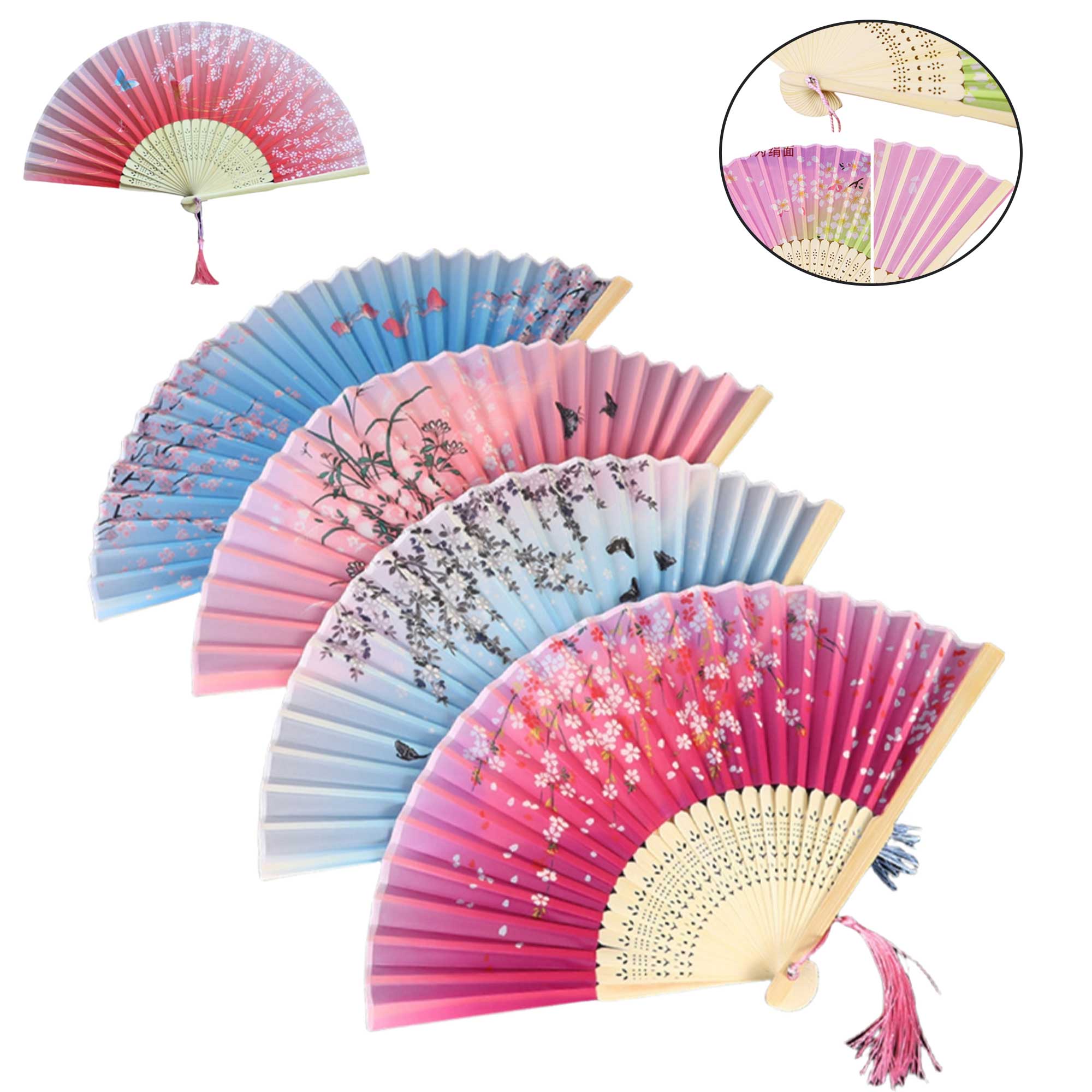 Elegant Chinese Style Folding Bamboo Fan 3