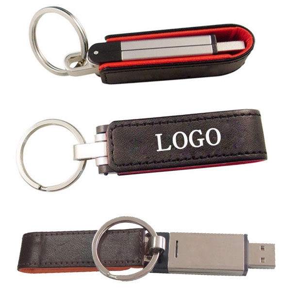 Key Chain Leather USB Flash Drive 3