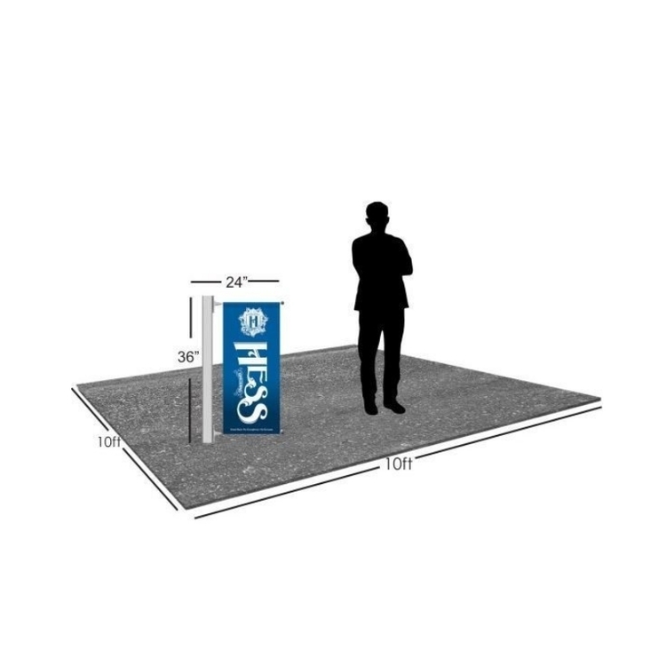 Boulevard Banner, Polyester Blend Fabric Pole Banner Double-Sided - 24"W x 36"H 2