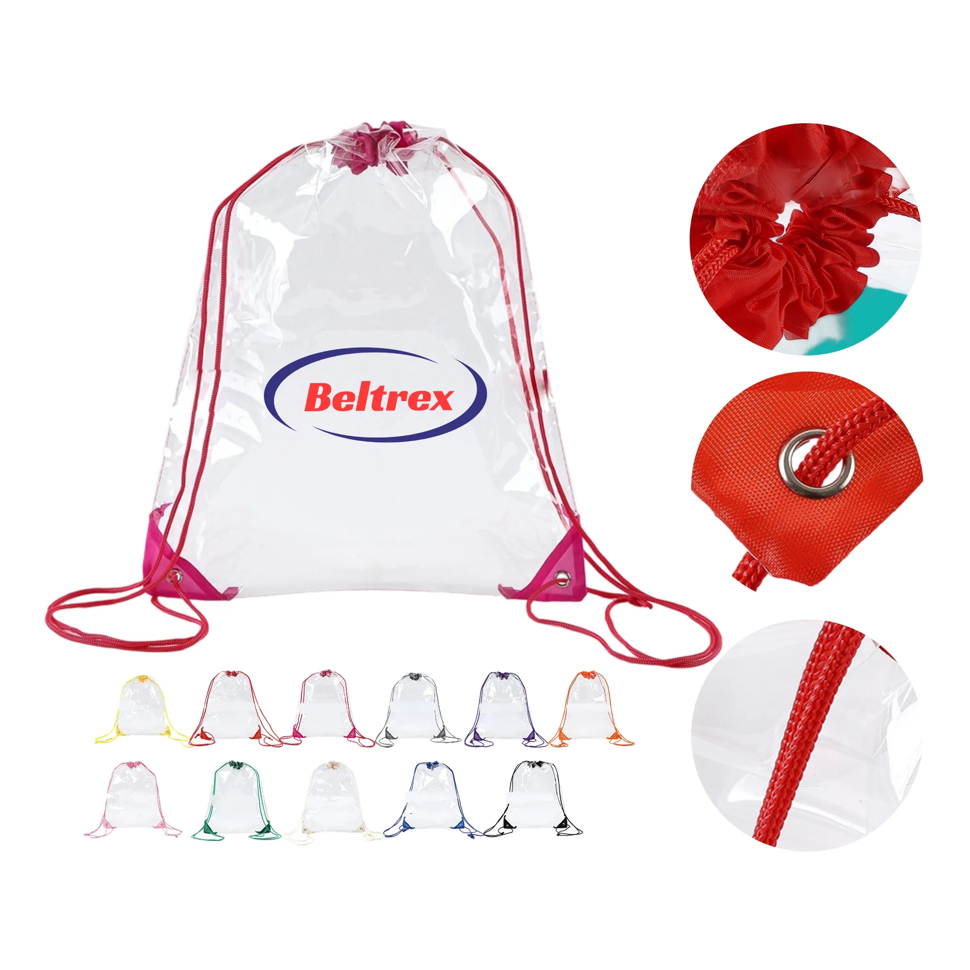 Drawstring Backpack Bag with Waterproof PVC 11
