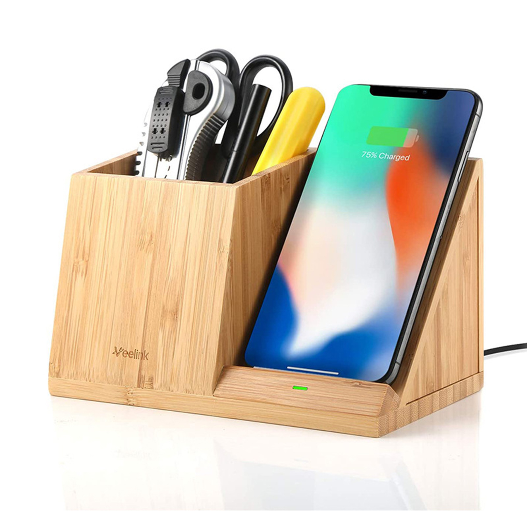 Wireless Charger With Pen Holder Organizer 2